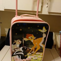 Disney Bambi 9x13x4 Toddler Suitcase With Telescoping Handle And Wheels