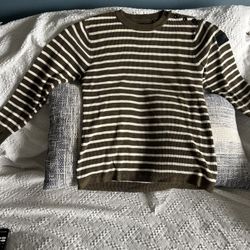 G Star Striped Knit Sweater Green Size XL