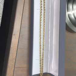 24inch Gold Rope Chain 14k