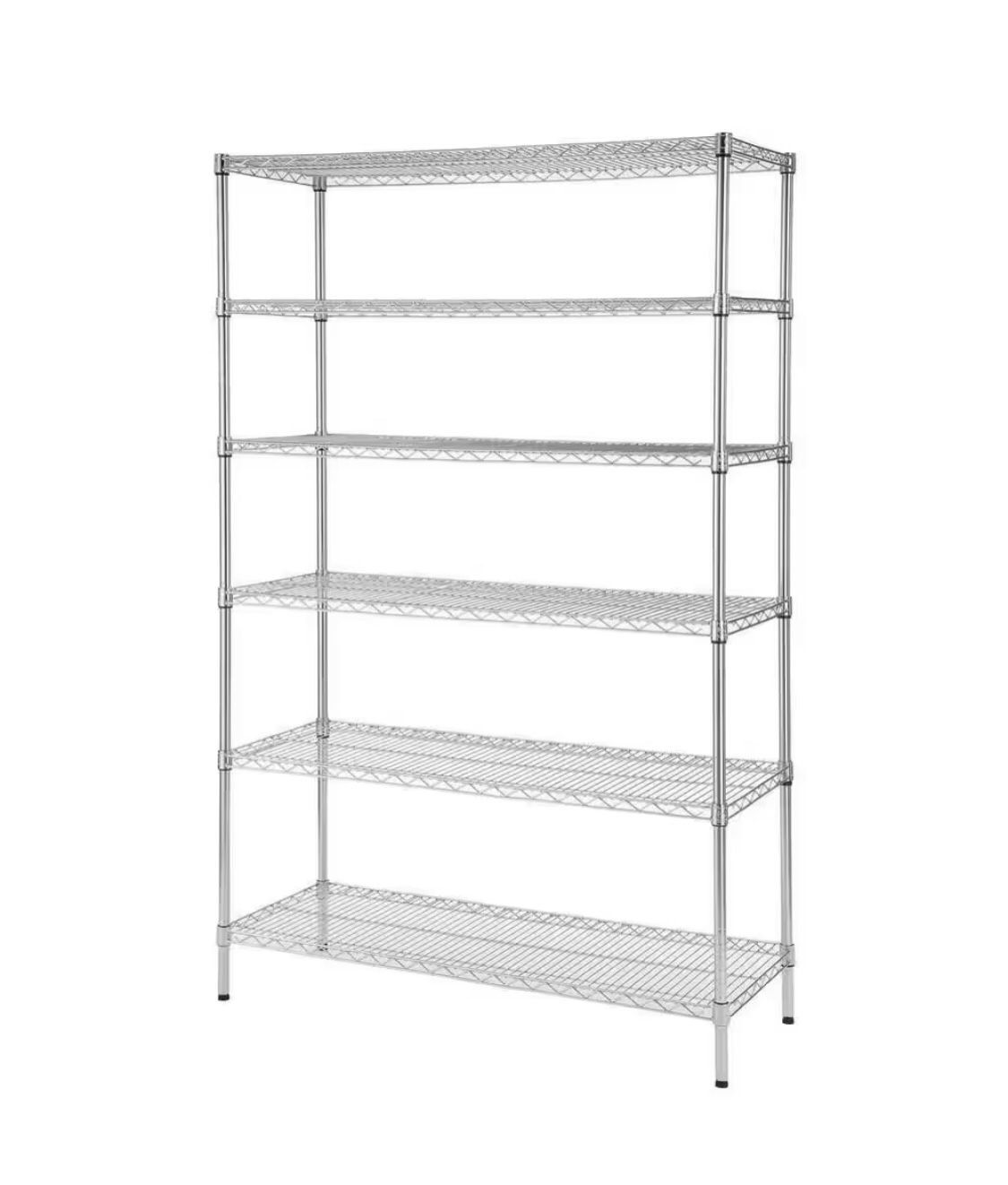 6-Tier Commercial Grade Heavy Duty Steel Wire Shelving Unit in Chrome (48 in. W x 72 in. H x 18 in. D)