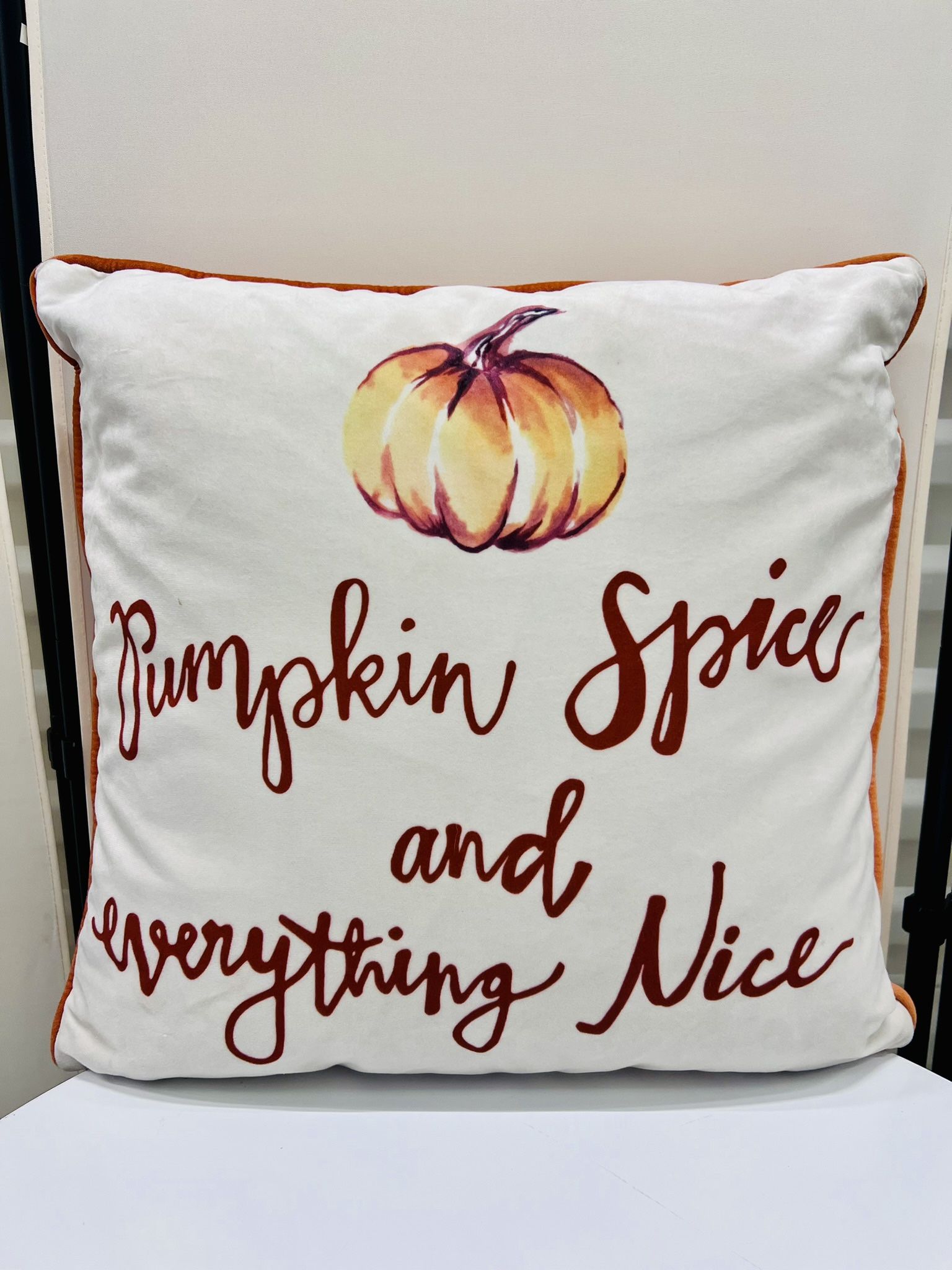 Halloween Pumpkin Spice & Everything Nice Throw Pillow