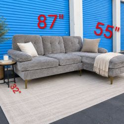 Gray Sectional Couch Sofa