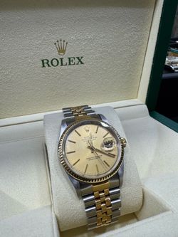 Rolex date just 36MM CHAMPAGNE DIAL