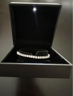 Cubic Zirconia Silver Plated Bracelet
