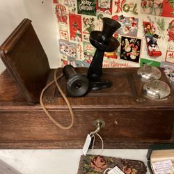 Antique Kellogg Wall Crank Telephone 1900s