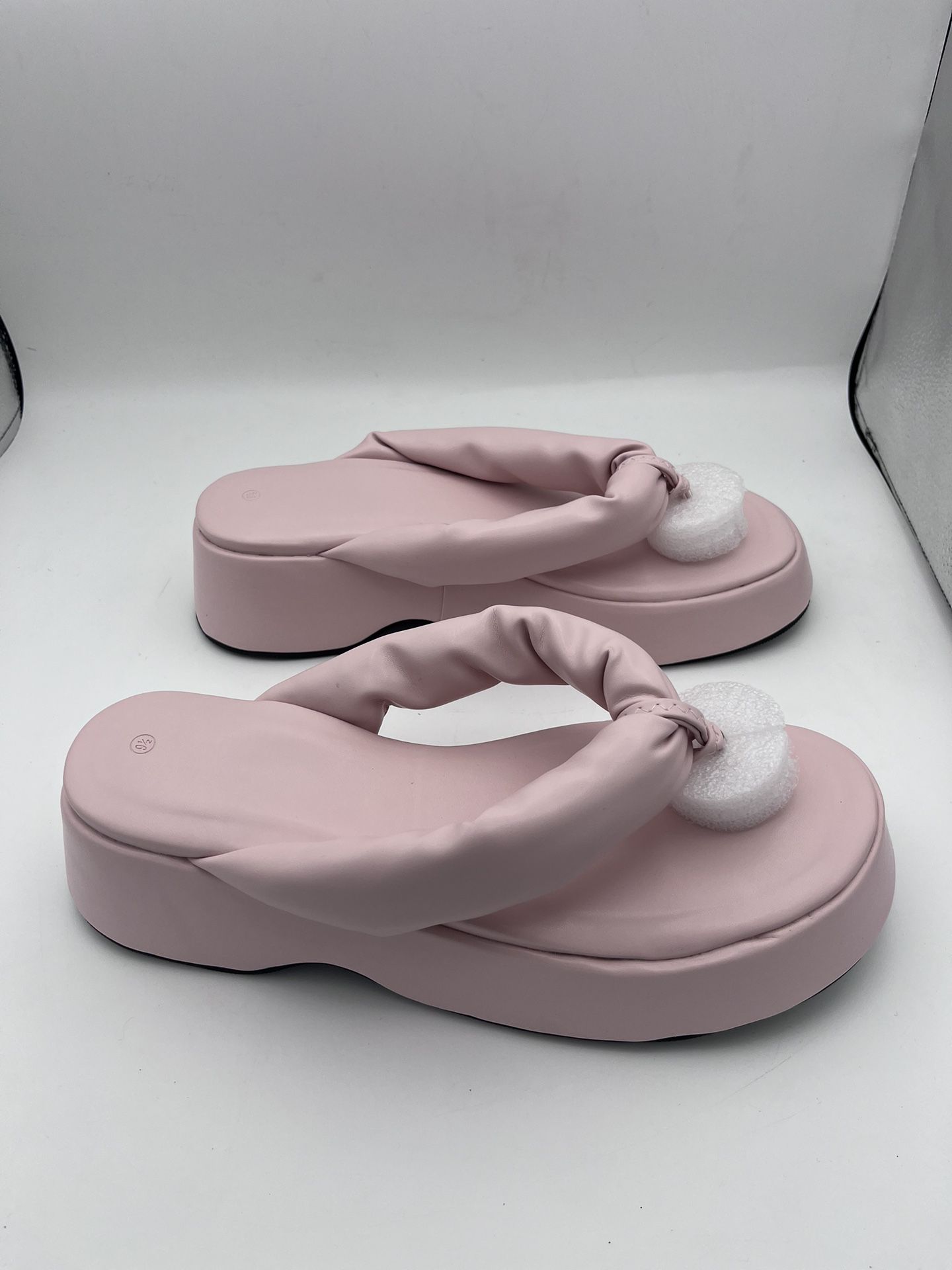 Women’s Platform Wedge Sandals Toe Thong Flip-Flops Slippers Pink Size 9.5