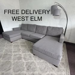 FREE DELIVERY - WEST ELM Henry 3-Piece U-Shaped Sectional