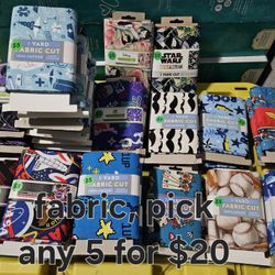 Brand New Fabric, Any 5 For $20