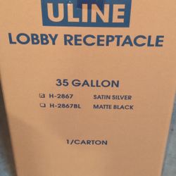 SS 35 Gallon Lobby Trash Can