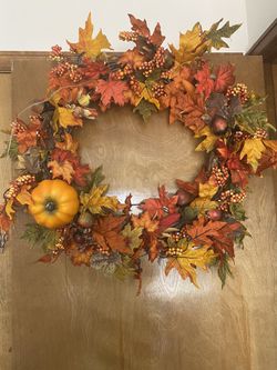 Large fall wreath