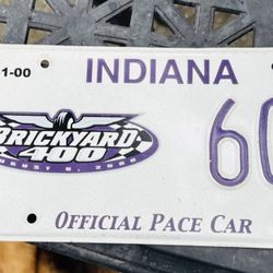 2000 Brickyard 400 Pace Car License Plate  # 60