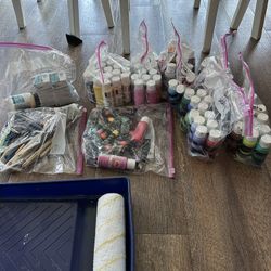 Ginormous Art Set - 100+ Acrylic Paints, Brushes, And varnish!! 