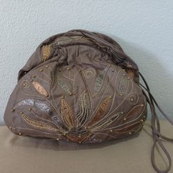 Vintage 80's Metallics Boho Chic  Handbag Purse