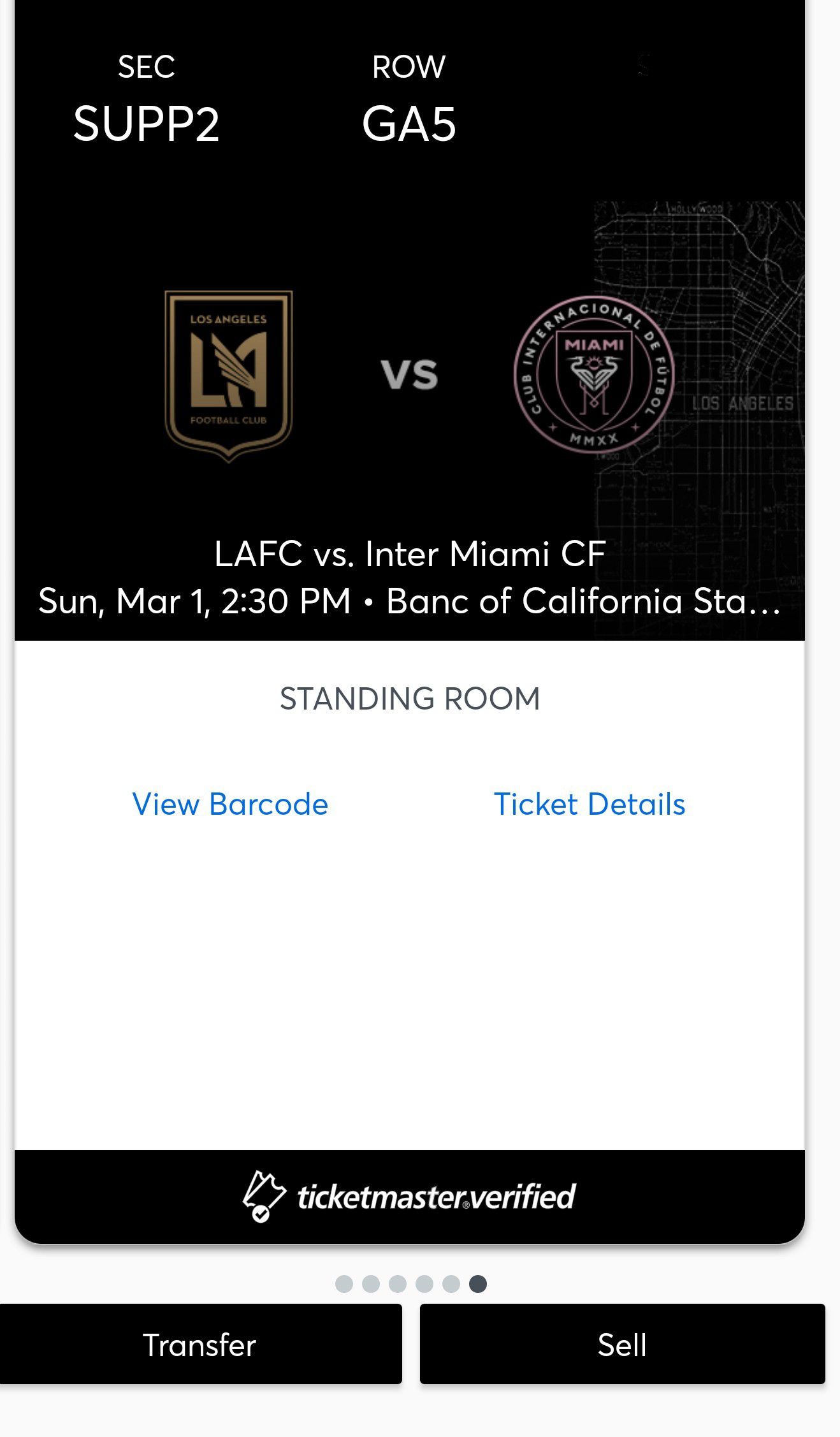Lafc supporter seats