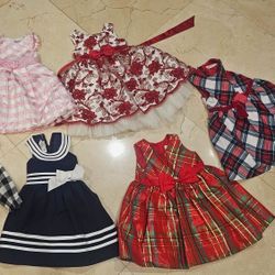  Girls Dresses 2-3t Like New 