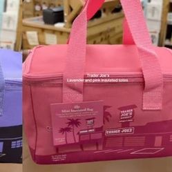 NEW Trader Joe's Mini Insulated Bag In Pink