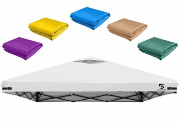 10x10 Pop Up Canopy Replacement Top Cover with Air Vent(Frame NOT INCUDE) For Straight Leg Canopy Tent, Adjustable Elastic Strap, Waterproof for Outdo