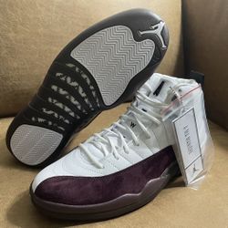 Nike Air Jordan 12 Retro SP A Ma Maniere White Sz 11.5M 13W Burgandy 