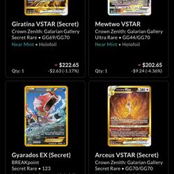 Giratina Vstar Mewtwo Vstar Arceus Vstar Gyarados Breakpoint 