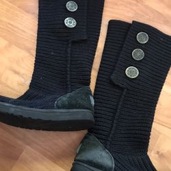 UGGS Black Knit Boots Size 9 $30