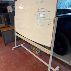 Large Rolling Double Sided White Board 