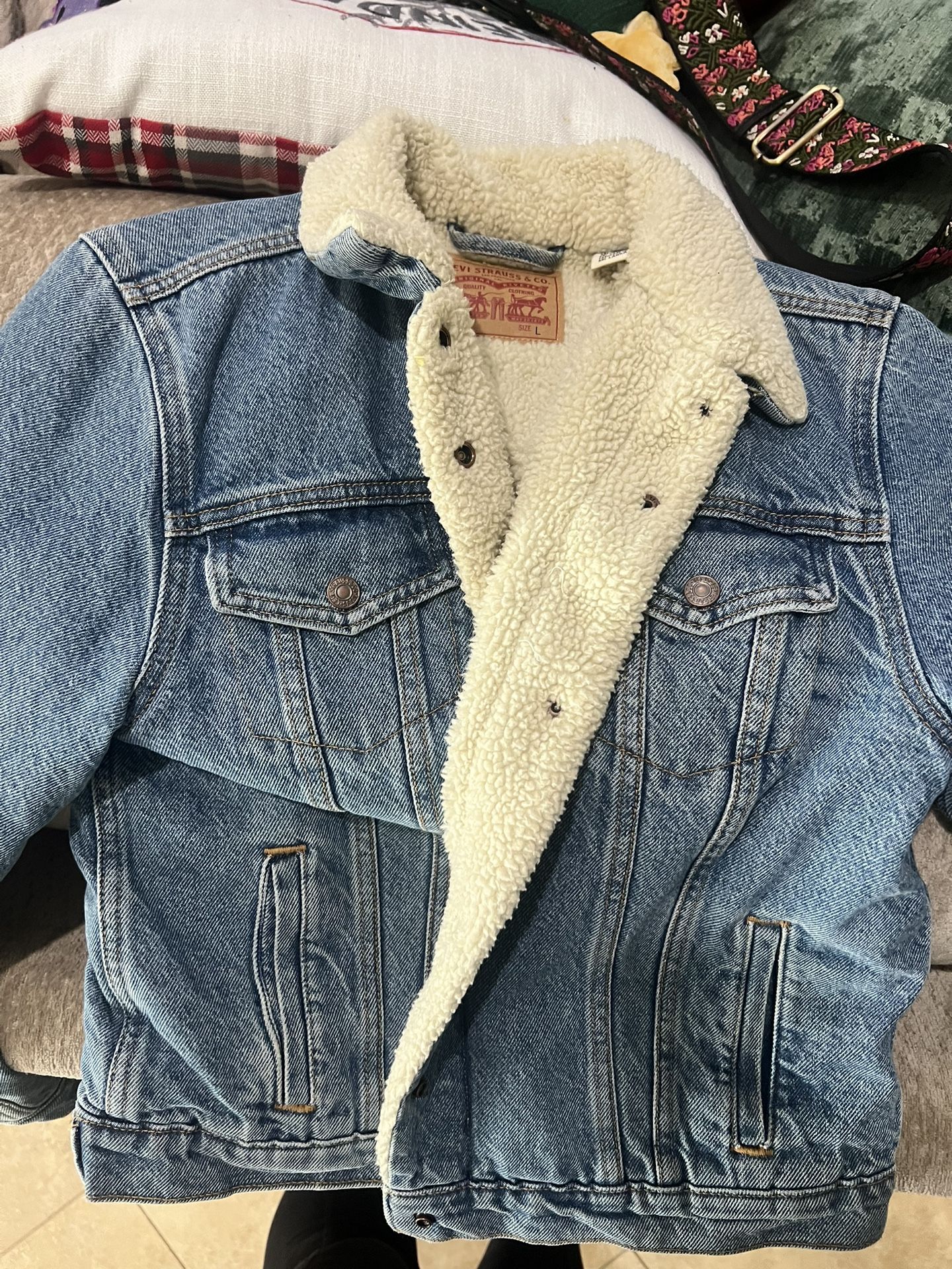 Levi’s Denim And Wool Lined Jacket -Size Large