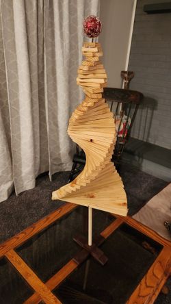 Handmade Wooden Spiral Tree
