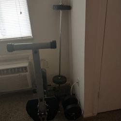 Weight Set and Rowing Machine