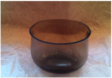 4"x4.5 Oval Glass Vase/Pot/Bud