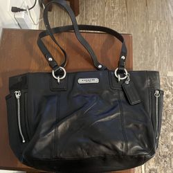 Black Leather Coach Purse