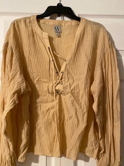 Worthington Lace-Up Blouse XL