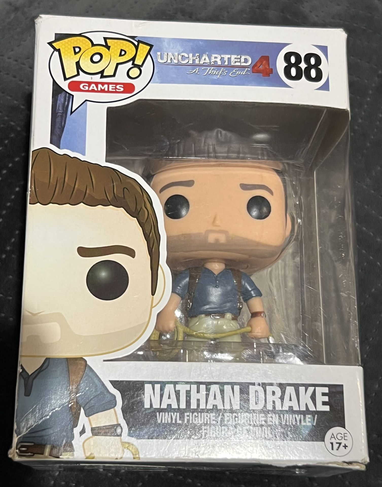 Funko Pop Games Uncharted 4 Nathan Drake 88 Gamestop Exclusive BOX DAMAGE READ Box has damage, please see photos for details