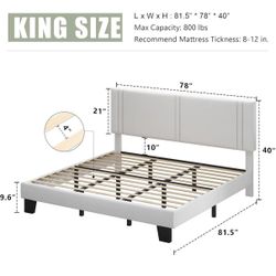 King size bed frame. 