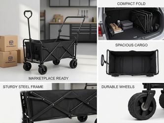 2-in-1 Heavy Duty Folding Wagon & Beach