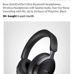 Like New Bose Quiet Comfort Ultra Blue Tooth Head Phones Never Used No Box Jus Head Phone And Charge Cord