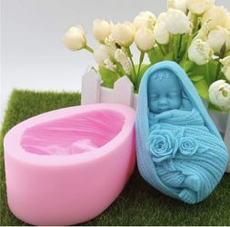 Baby Soap Molds for Baby Shower Silicone Soap Candle Molds 