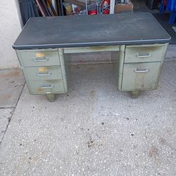 Vintage Steel Desk 