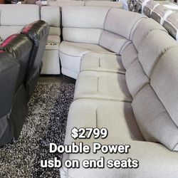New Double Power 6pc Sectional