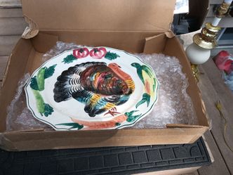 Hand painted Plate 21x17
