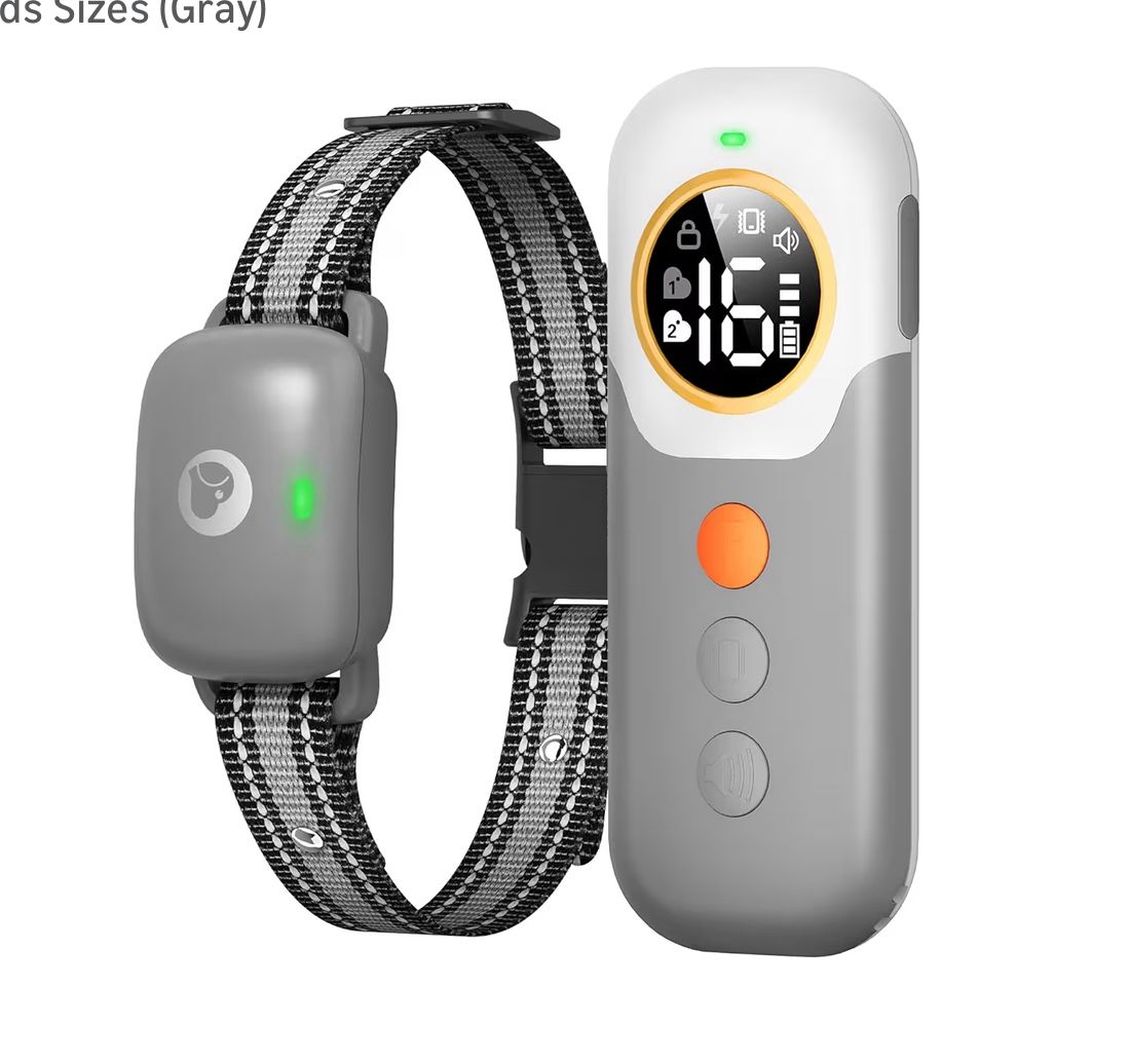 Brandnew Dog Shock Collar with 2600FT Range, Security Lock, IP68 Waterproof Dog Training Collar with 3 Modes Beep/Vibration/Shock, Rechargeable Ecolla