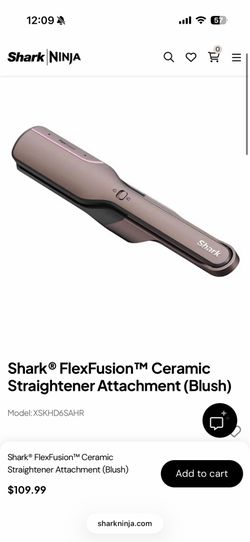Shark FlexFusion Straightener & Curl Wrap Attachments BLUSH color 💕