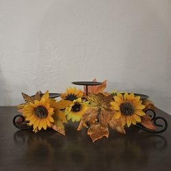 Autumn Fall Harvest Thanksgiving Candle Holder Centerpiece