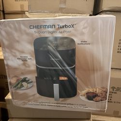 Chefman TurboX 4-in-1 Air Fryer, 5-Quart Airfryer for Extra Crispy Chicken, Fries, Wings, and More, Air Fry, Bake, Reheat, and Frozen Functions, Digit