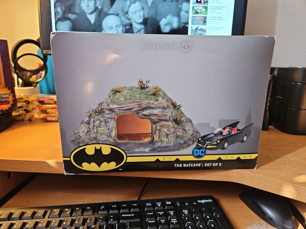 DC The Batcave Porcelain Building With Classic Batmobile