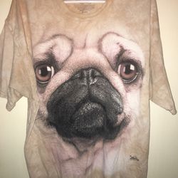 The Mountain Tie Dye Pug T-Shirt Size XL