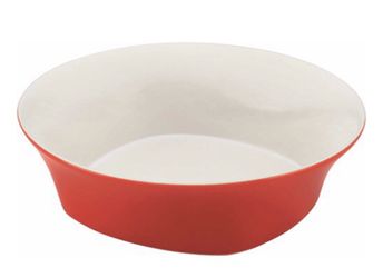 Rachel Ray 10” Round and square Red bowl EUC 