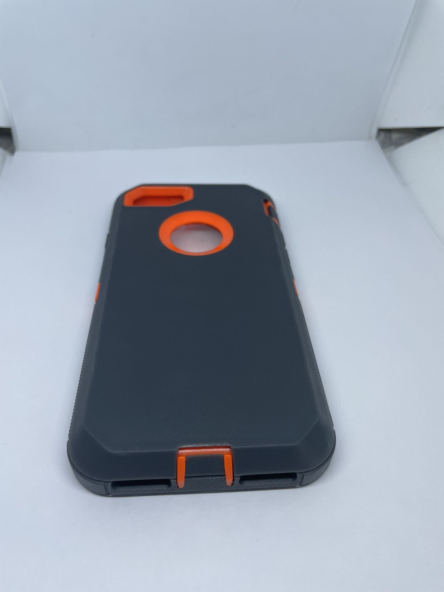 For iPhone 7, iPhone 8 , iPhone 6 Black With Orange Full Cover Protector Case