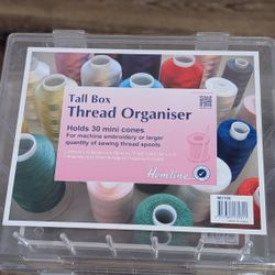 Hemline Tall Box Thread Organiser for 30 Mini Cones