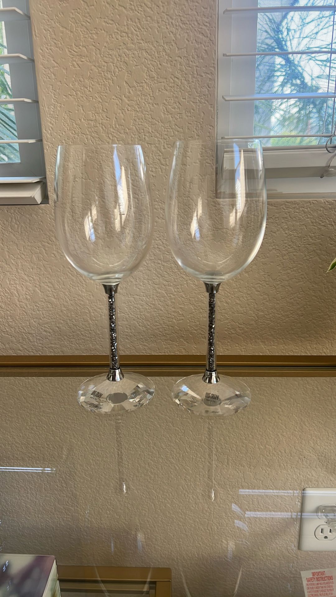 Oleg Cassini Crystal Wine Glasses