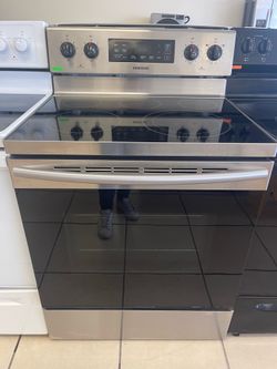 SAMSUNG GLASS TOP STOVE STAINLESS STEEL